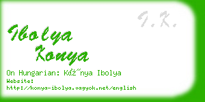 ibolya konya business card